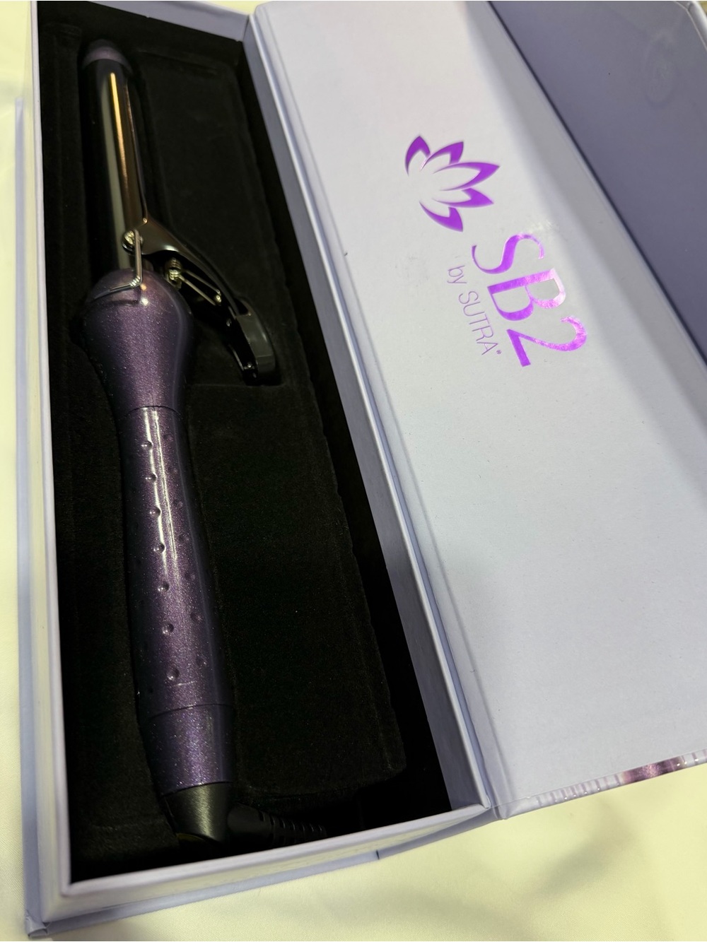 Sutra SB2 TOURMALINE Ceramic 1" Spring Curling Iron Purple Ionic Hot Tools - Picture 9 of 12